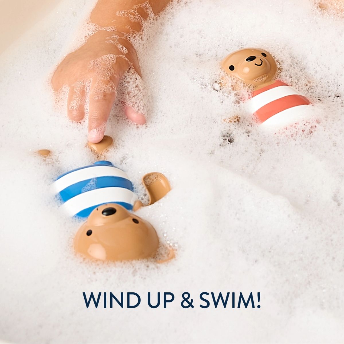 Itzy Ritzy Silly Swimmers Bath Toys 2pk - Bear - Interactive and Fun Bath Play